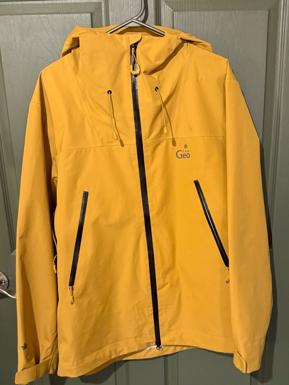 Yellow Waterproof Hooded Jacket